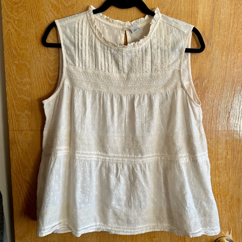 Old Navy Ivory Lace Blouse